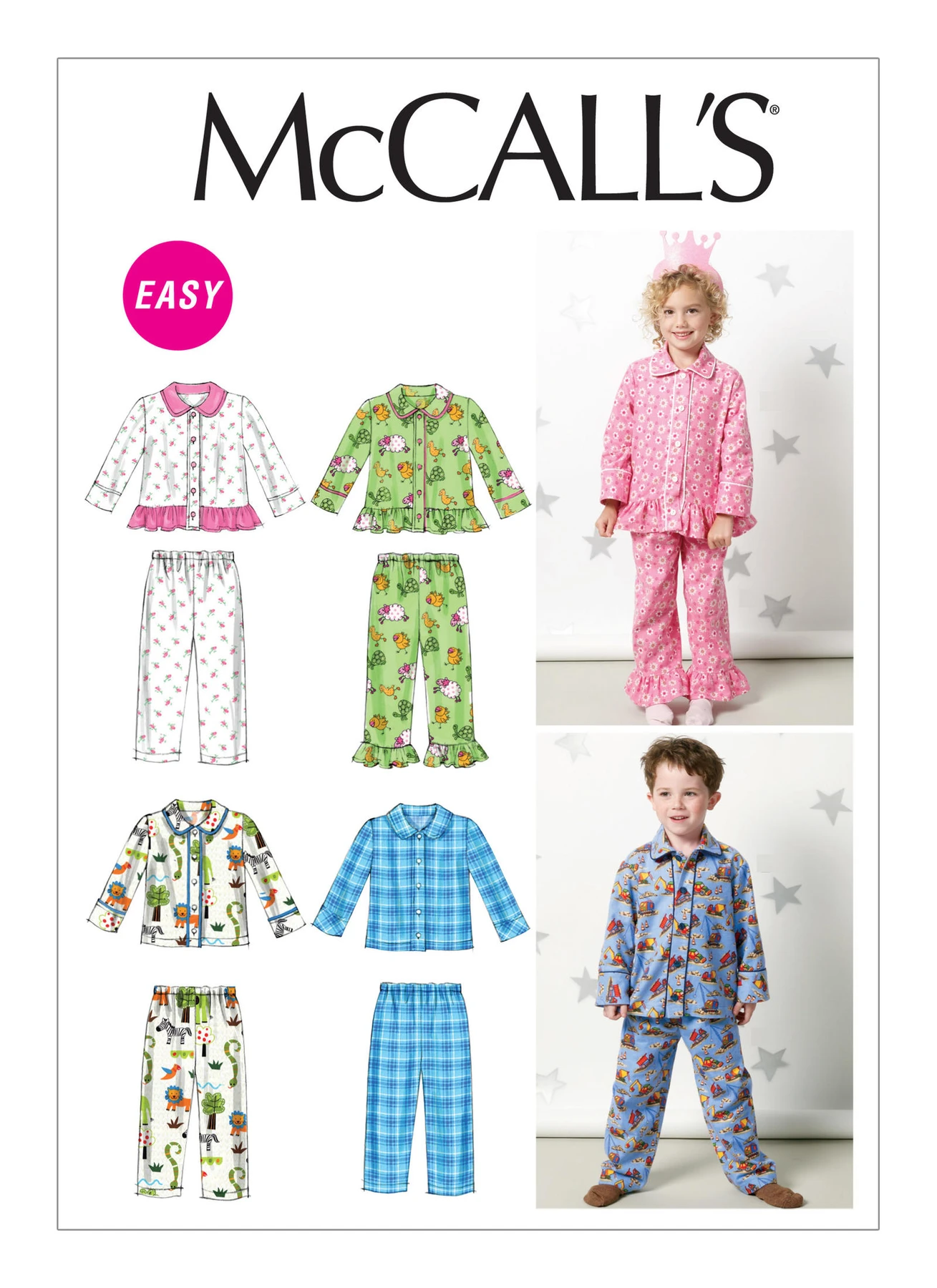 McCall's Sewing Pattern Toddlers'/Children's Button-Front Tops and Pants (PDF) 1 McCall's Sewing Pattern Toddlers'/Children's Button-Front Tops and Pants (PDF)