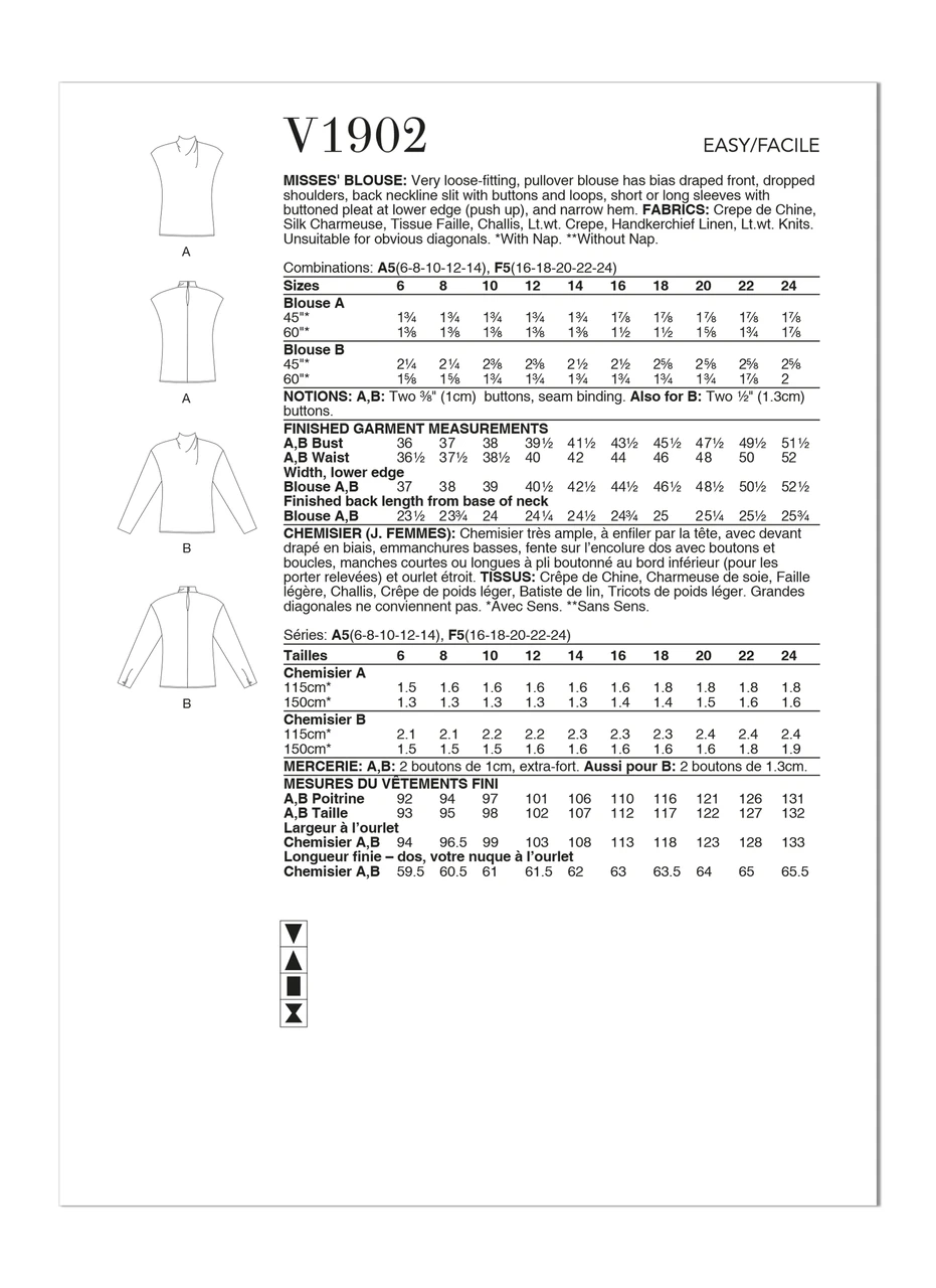Vogue Patterns 1980s Misses' Blouse (PDF) 5 Vogue Patterns 1980s Misses' Blouse (PDF)