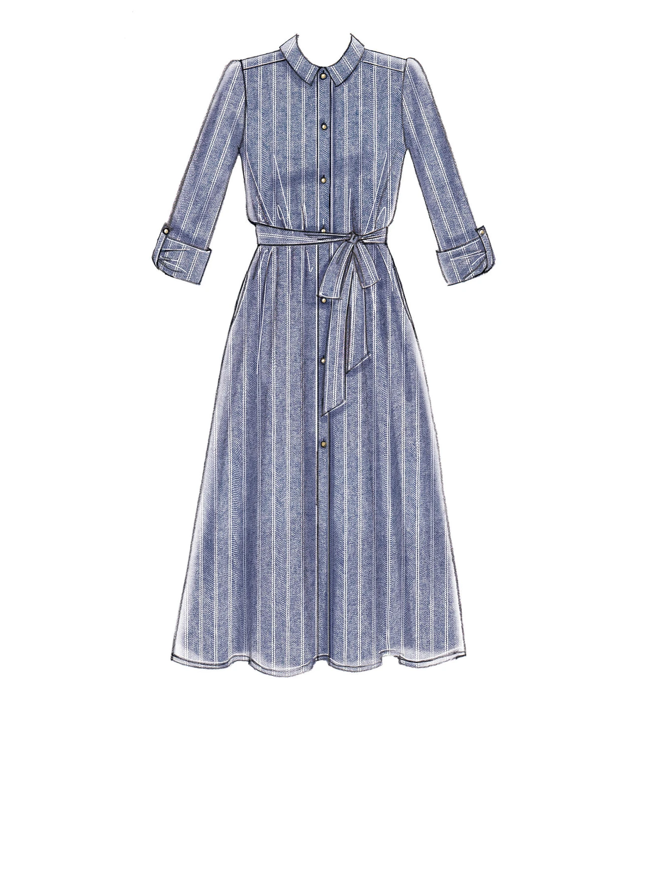 McCall's Sewing Pattern Misses' Shirtdresses with Sleeve Options, and Belt (PDF) 3 McCall's Sewing Pattern Misses' Shirtdresses with Sleeve Options, and Belt (PDF)