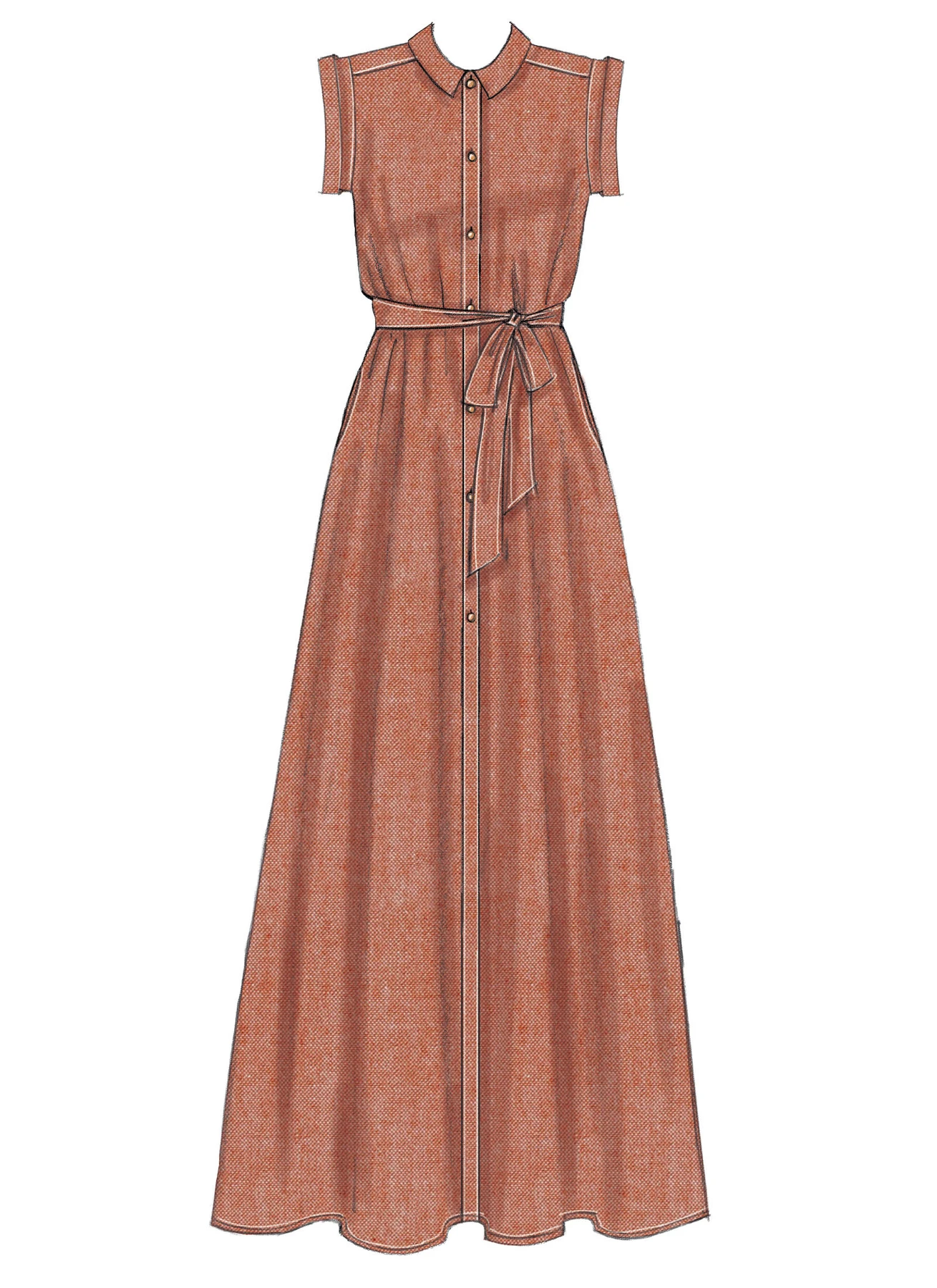 McCall's Sewing Pattern Misses' Shirtdresses with Sleeve Options, and Belt (PDF) 4 McCall's Sewing Pattern Misses' Shirtdresses with Sleeve Options, and Belt (PDF)