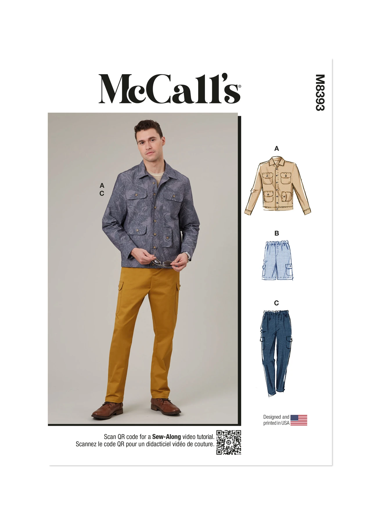 McCall's Sewing Pattern Men's Jacket, Shorts and Pants 1 McCall's Sewing Pattern Men's Jacket, Shorts and Pants