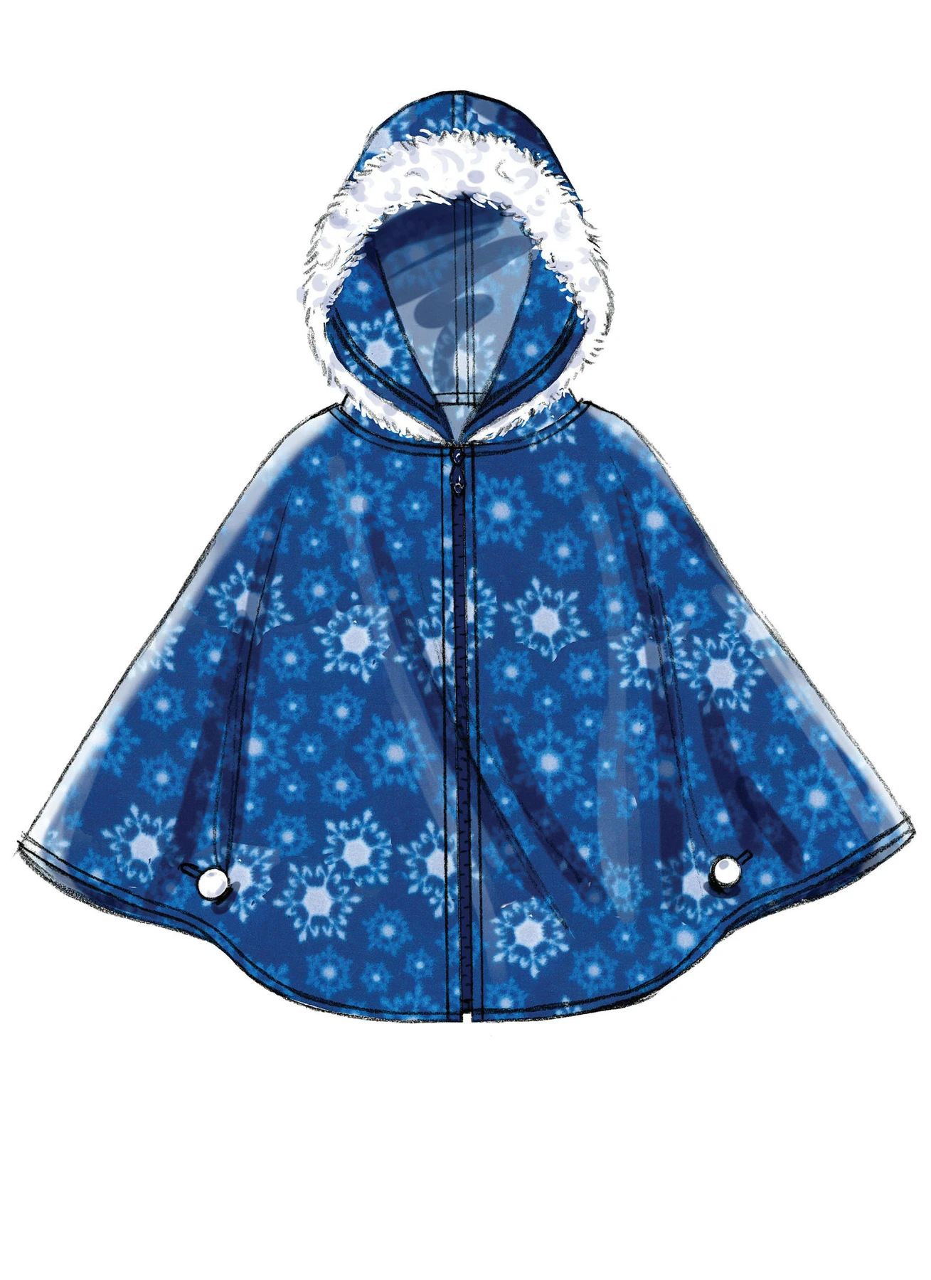 McCall's Sewing Pattern Children's/Girls' Zippered or Pullover Ponchos 10 McCall's Sewing Pattern Children's/Girls' Zippered or Pullover Ponchos