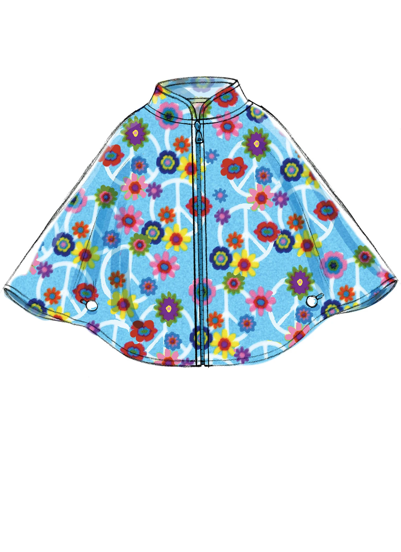 McCall's Sewing Pattern Children's/Girls' Zippered or Pullover Ponchos 11 McCall's Sewing Pattern Children's/Girls' Zippered or Pullover Ponchos