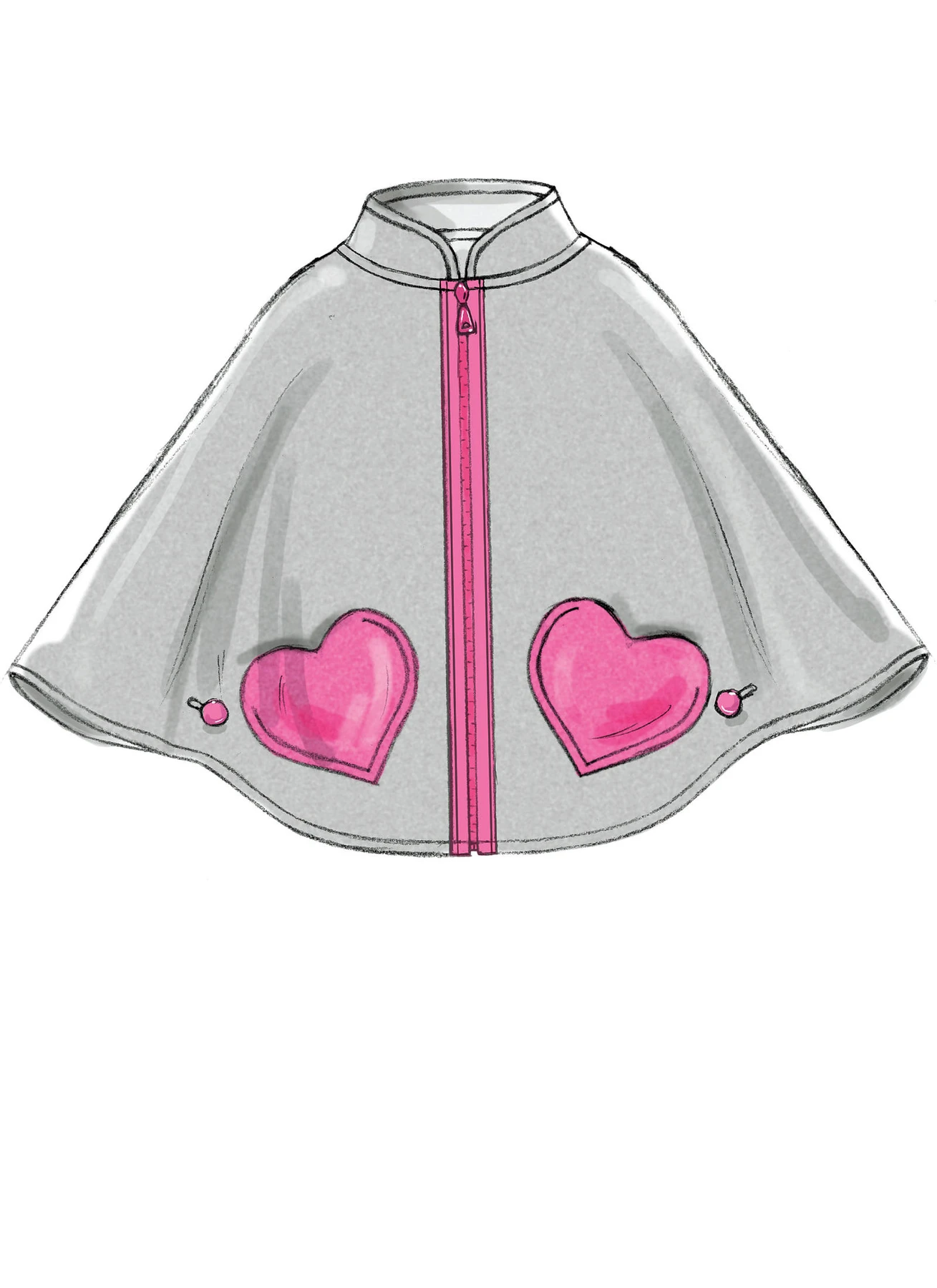 McCall's Sewing Pattern Children's/Girls' Zippered or Pullover Ponchos 12 McCall's Sewing Pattern Children's/Girls' Zippered or Pullover Ponchos