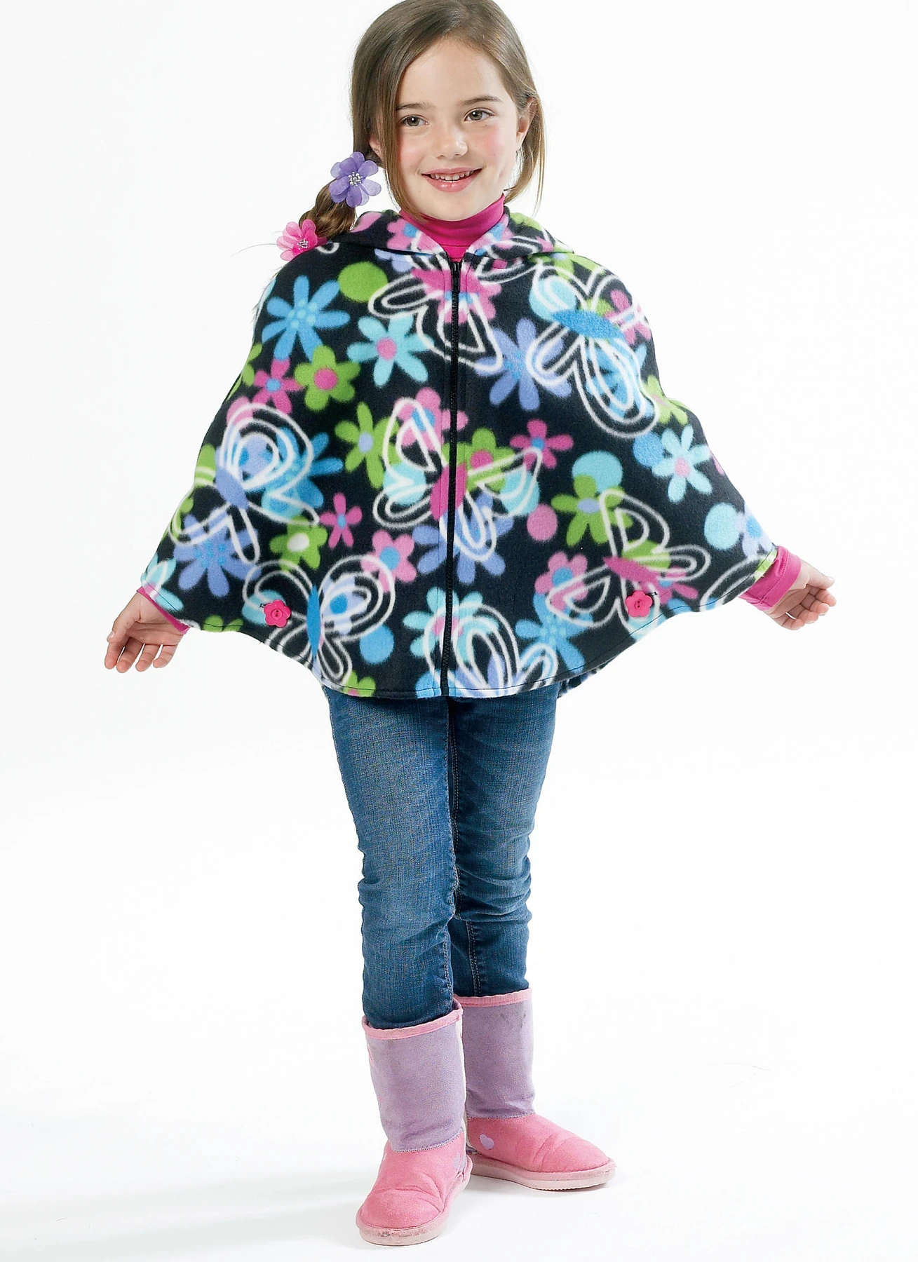 McCall's Sewing Pattern Children's/Girls' Zippered or Pullover Ponchos 4 McCall's Sewing Pattern Children's/Girls' Zippered or Pullover Ponchos