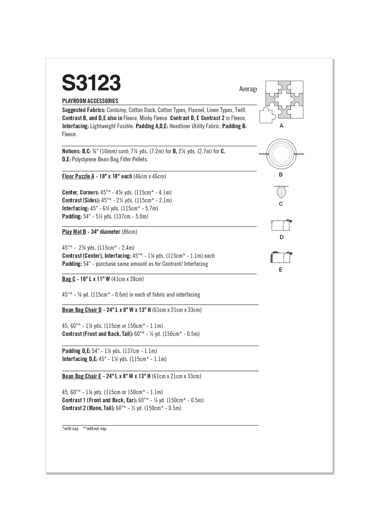 Simplicity Sewing Pattern Playroom Accessories (PDF) 9 Simplicity Sewing Pattern Playroom Accessories (PDF)