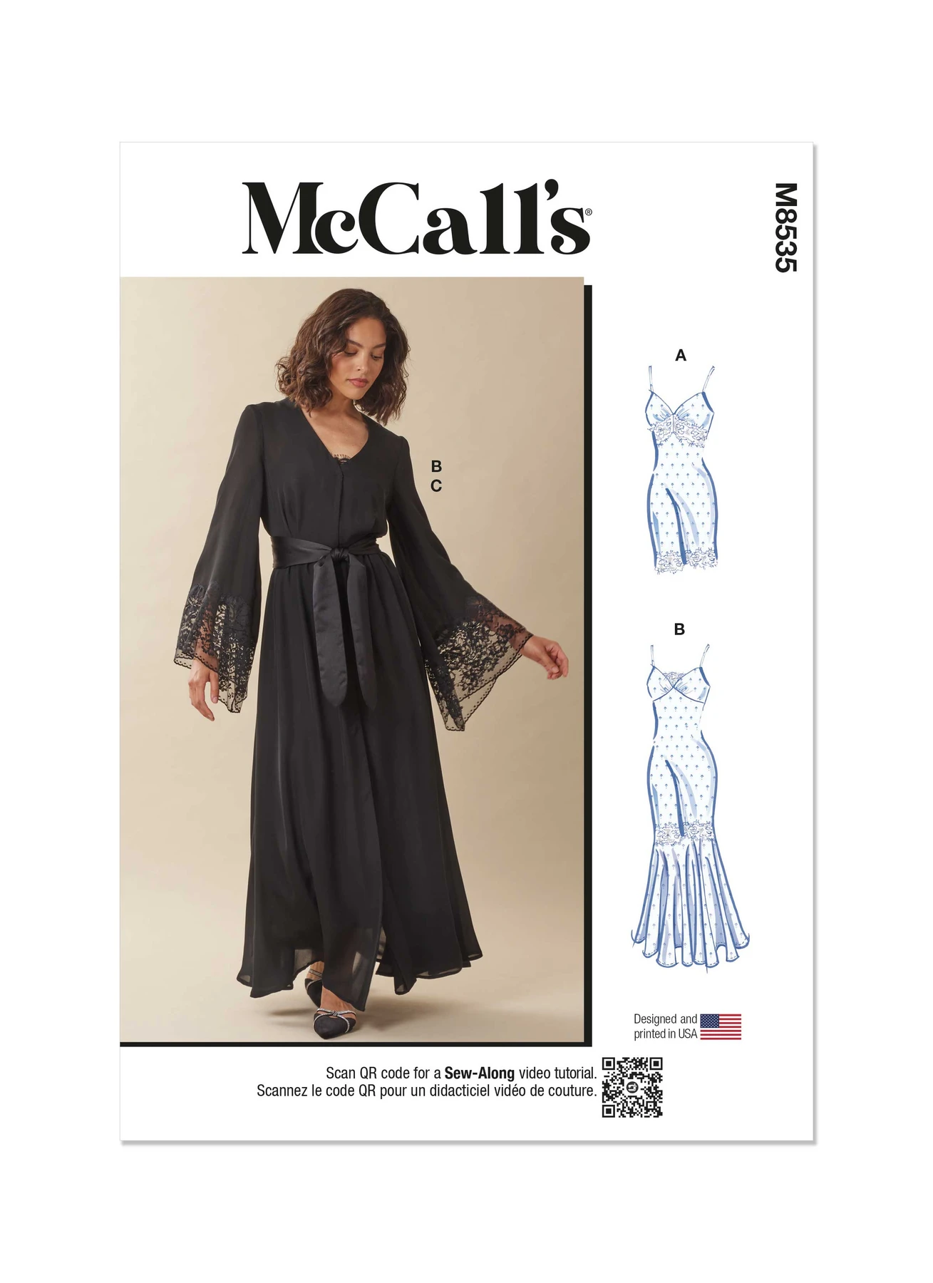 McCall's Sewing Pattern Misses' and Women's Nightgown in Two Lengths and Robe 1 McCall's Sewing Pattern Misses' and Women's Nightgown in Two Lengths and Robe