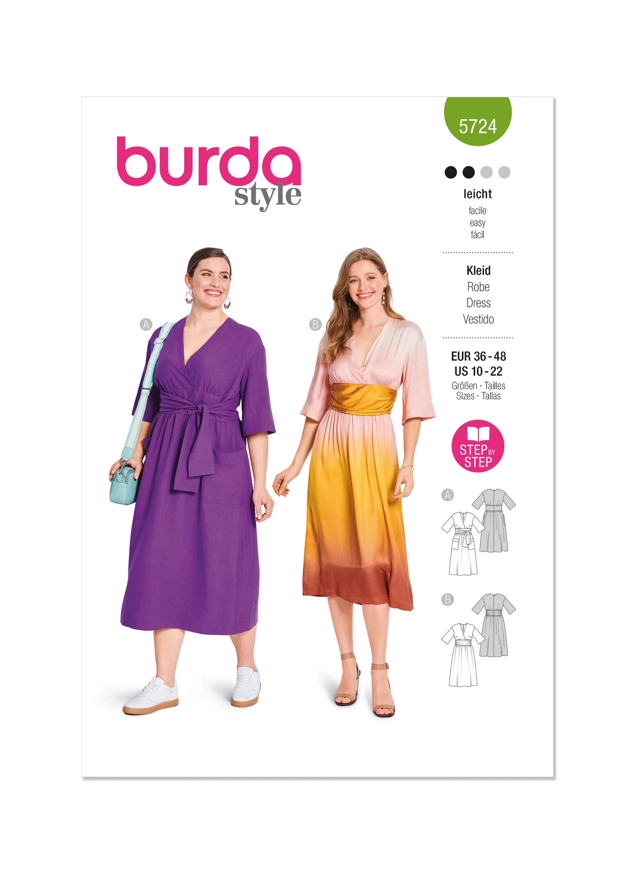 Burda Style Sewing Pattern 5724 Misses' Dress 1 Burda Style Sewing Pattern 5724 Misses' Dress