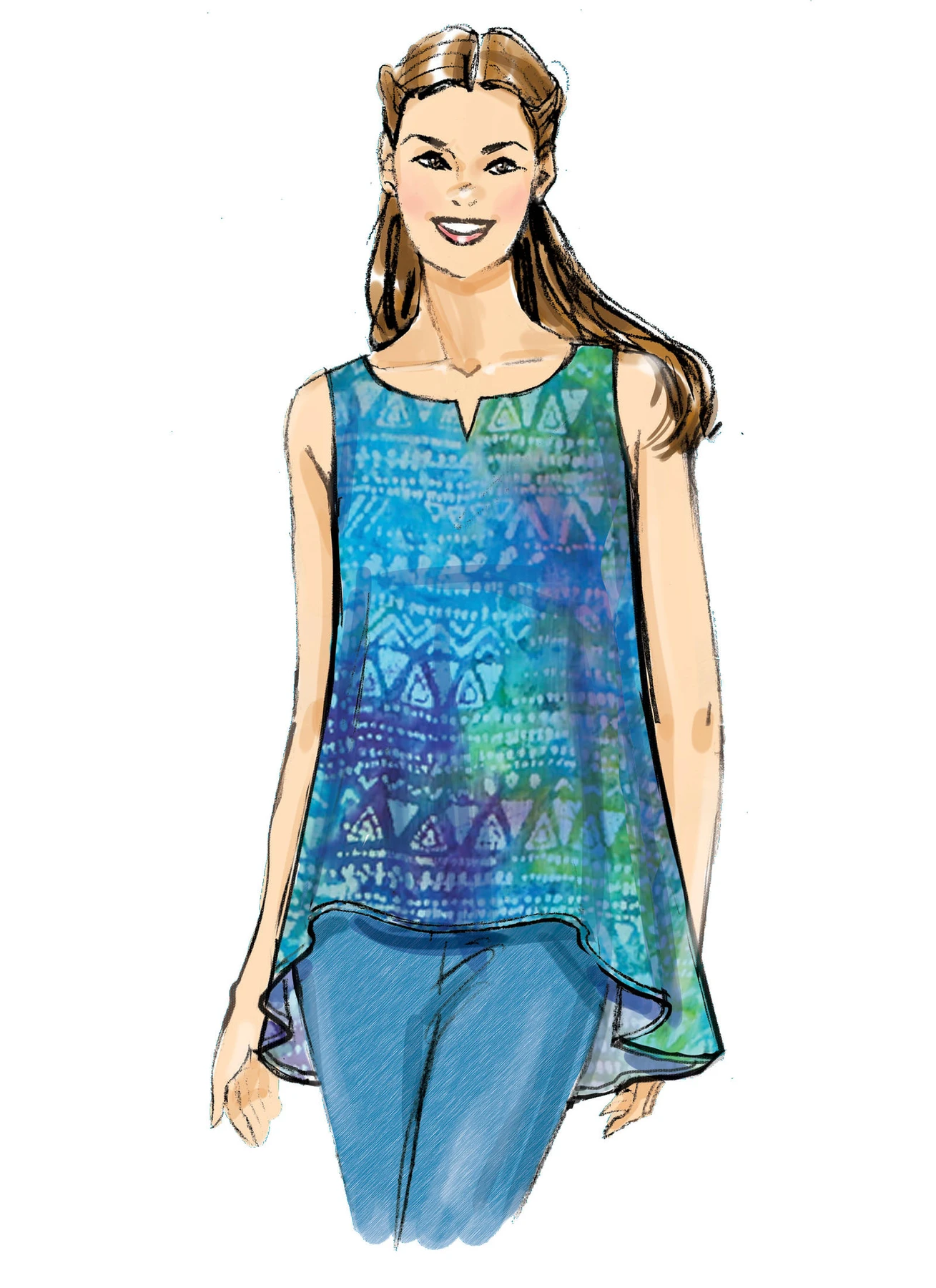 Butterick Sewing Pattern Misses' Double-Layer, Cold-Shoulder or Notch-Neck Tops (PDF) 5 Butterick Sewing Pattern Misses' Double-Layer, Cold-Shoulder or Notch-Neck Tops (PDF)