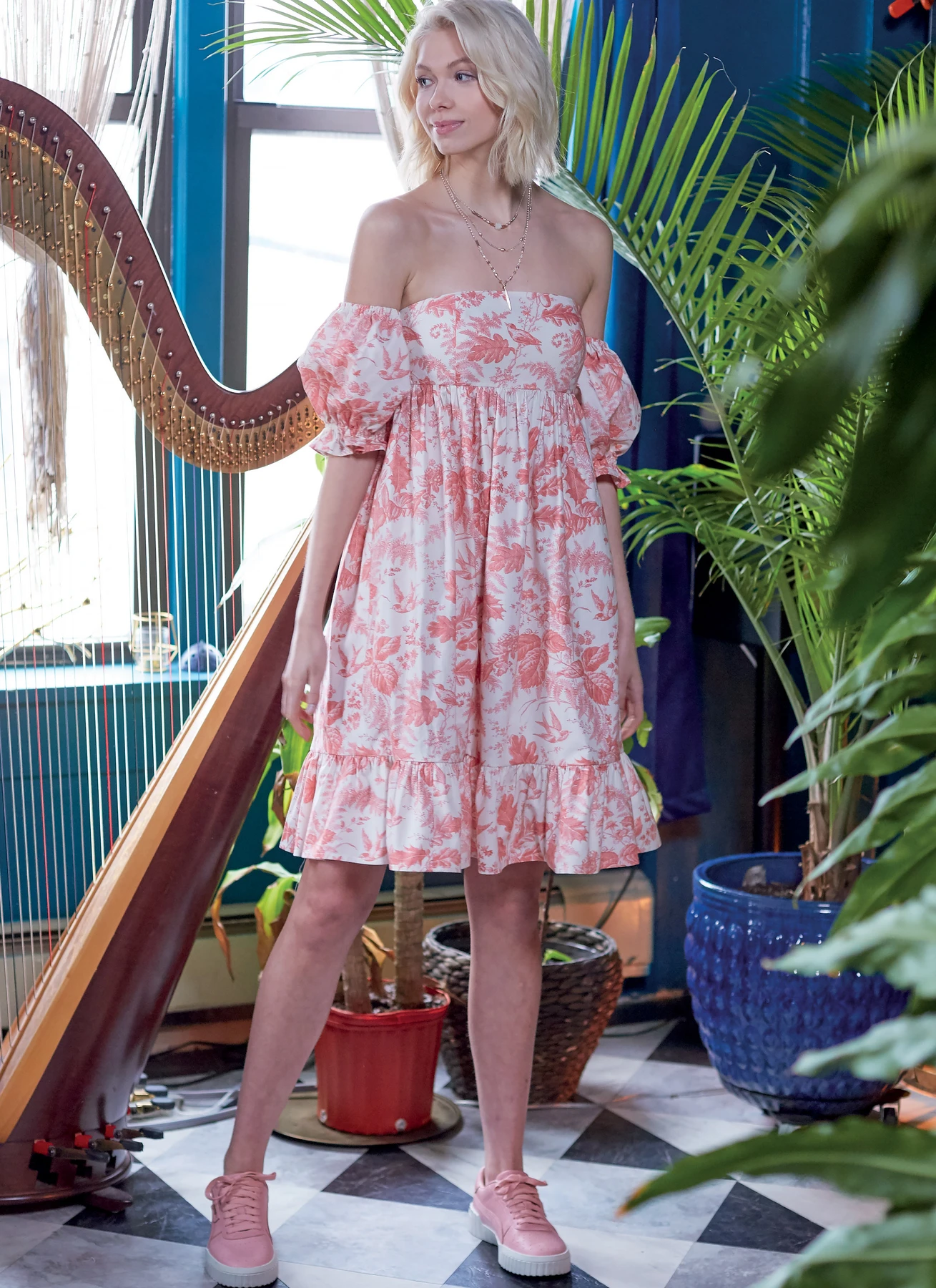 McCall's Sewing Pattern Misses' Empire Seam Gathered Dresses In Various Lengths, Necklines & Straps 5 McCall's Sewing Pattern Misses' Empire Seam Gathered Dresses In Various Lengths, Necklines & Straps