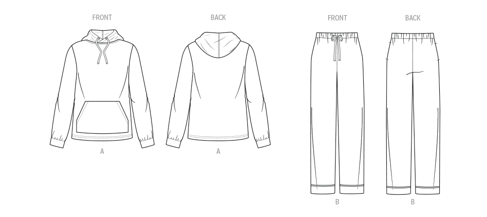 Simplicity Sewing Pattern Girl's, Boy's and Adult Knit Hoodie and Pants (PDF) 11 Simplicity Sewing Pattern Girl's, Boy's and Adult Knit Hoodie and Pants (PDF)