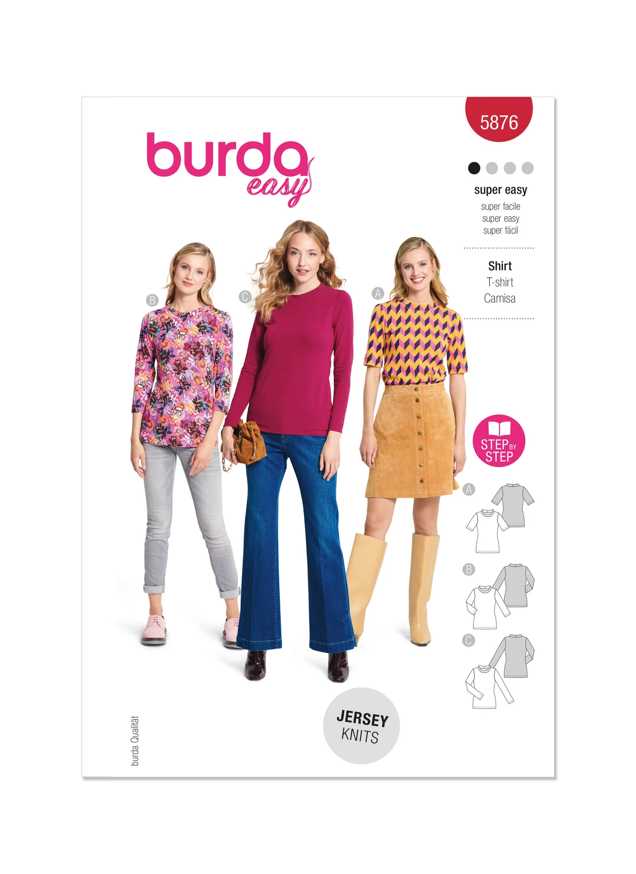 Burda Style Sewing Pattern 5876 Misses' Top (PDF)