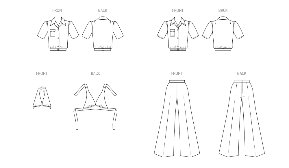 McCall's Sewing Pattern Misses' Blouse, Halter and Pants (PDF) 4 McCall's Sewing Pattern Misses' Blouse, Halter and Pants (PDF)