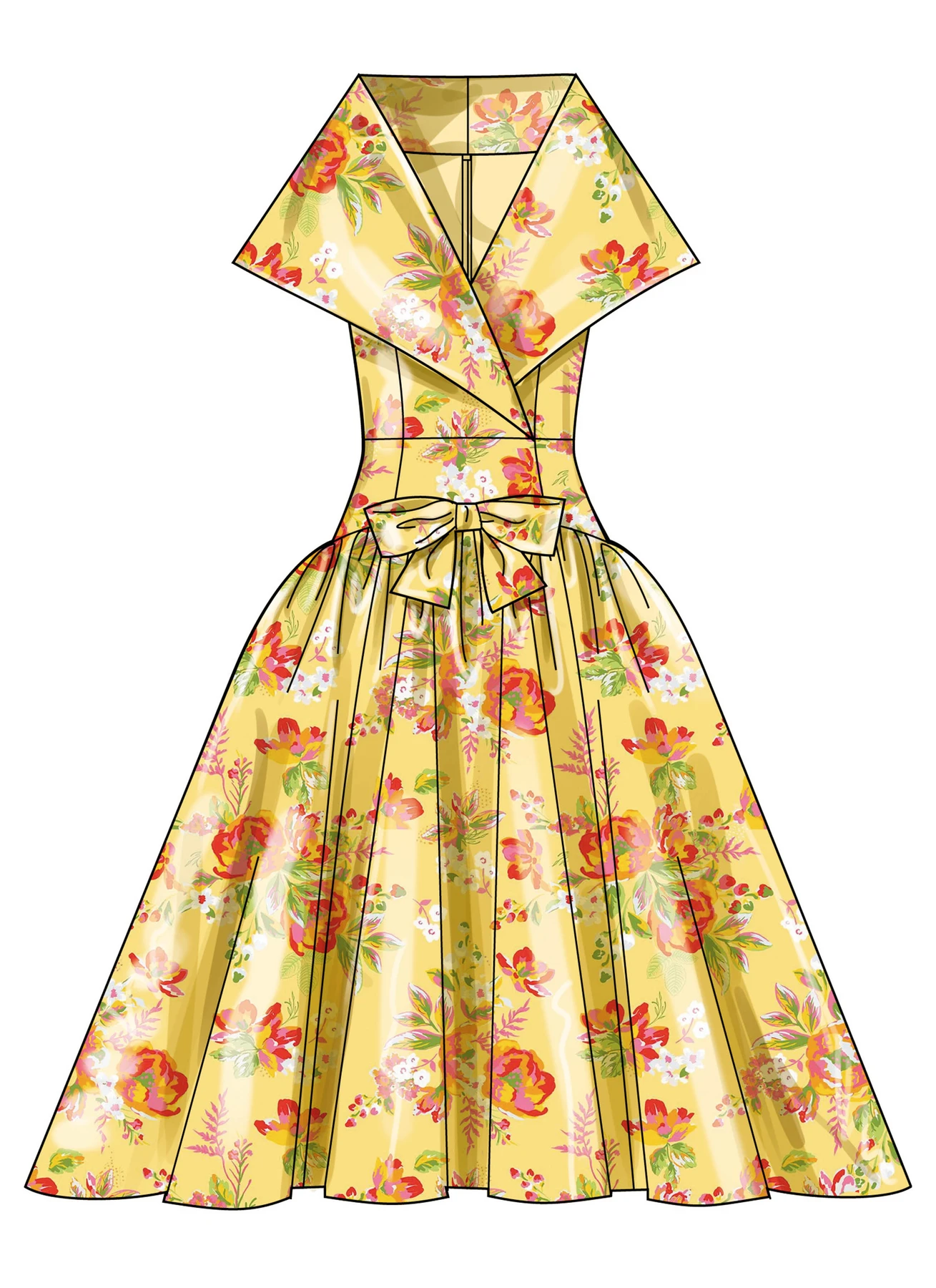 Simplicity Sewing Pattern Misses' Drop Waist Dress in Two Lengths 3 Simplicity Sewing Pattern Misses' Drop Waist Dress in Two Lengths