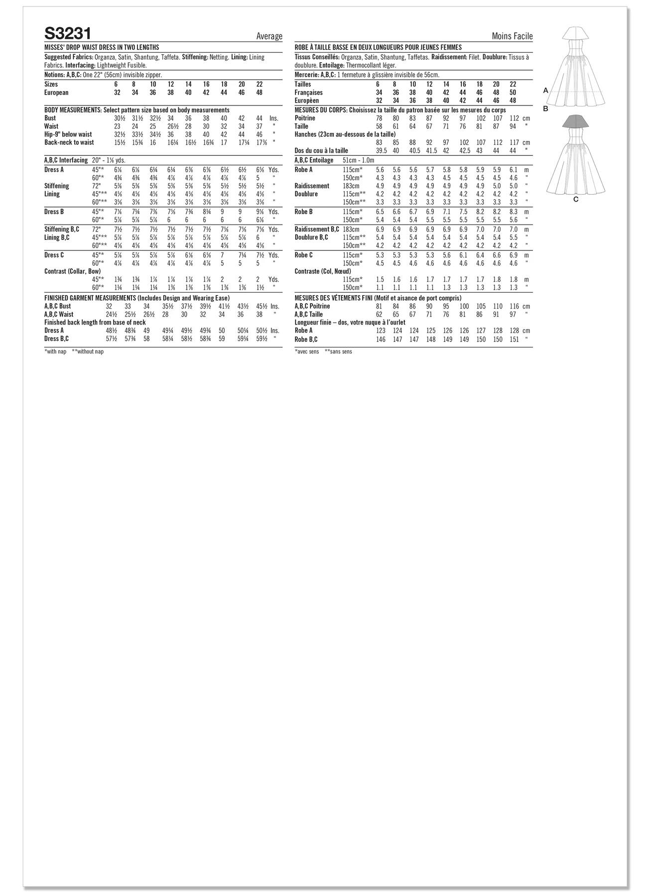 Simplicity Sewing Pattern Misses' Drop Waist Dress in Two Lengths 6 Simplicity Sewing Pattern Misses' Drop Waist Dress in Two Lengths