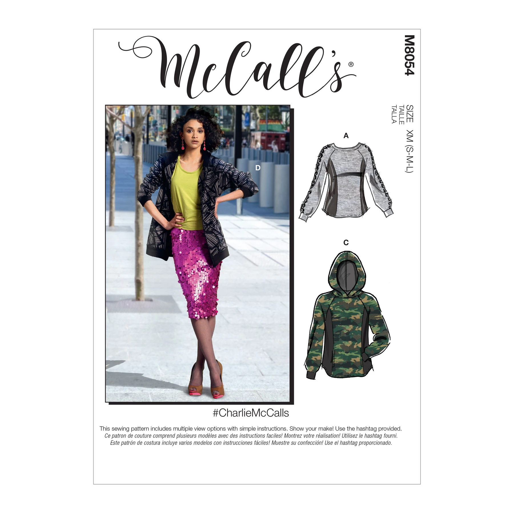 McCall's Sewing Pattern Misses'/Men's Tops and Hoodies