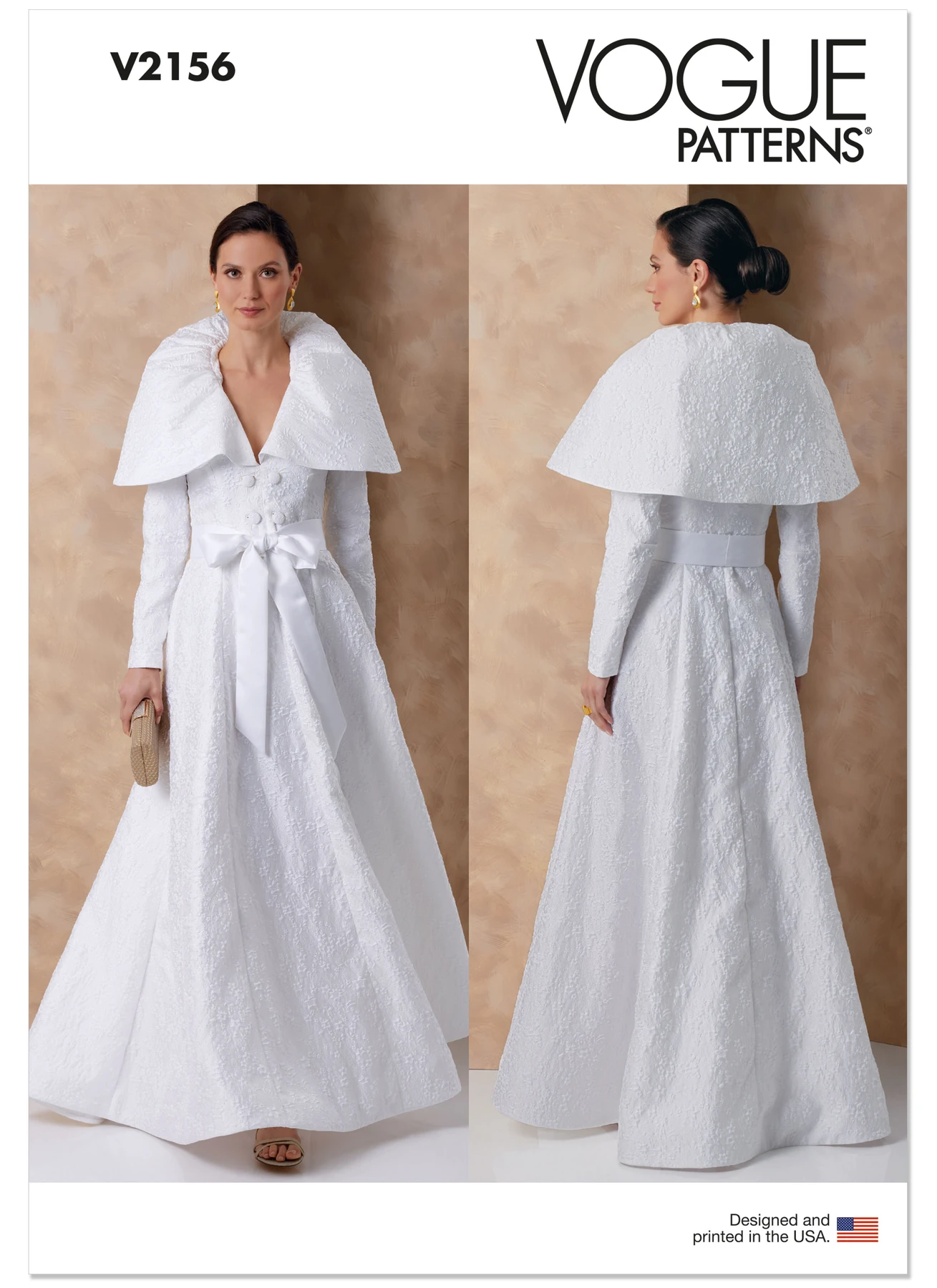 Vogue Patterns Misses' Evening Dress with Portrait Collar and Tie Belt 1 Vogue Patterns Misses' Evening Dress with Portrait Collar and Tie Belt