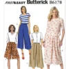 Butterick Sewing Pattern Misses' Pleated Culottes 15 Butterick Sewing Pattern Misses' Pleated Culottes