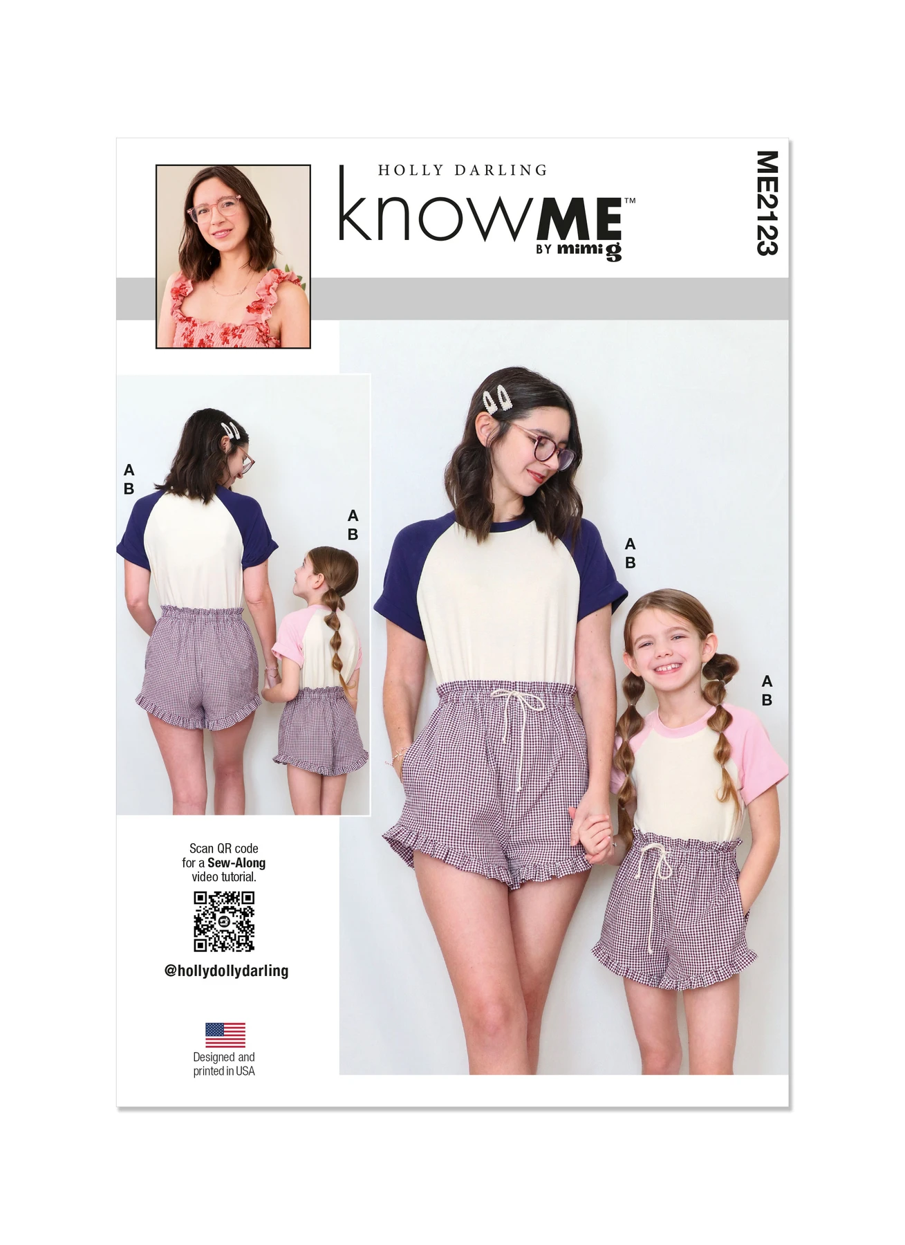 Know Me Sewing Pattern Girls' and Misses' T-Shirt and Shorts by Holly Darling (PDF) 1 Know Me Sewing Pattern Girls' and Misses' T-Shirt and Shorts by Holly Darling (PDF)