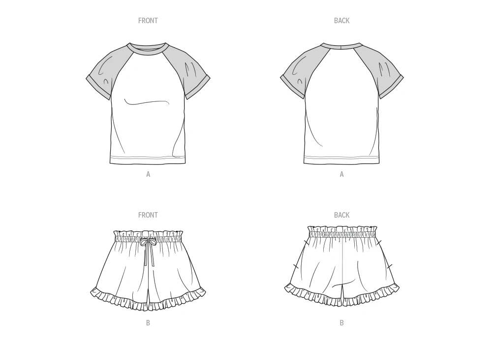 Know Me Sewing Pattern Girls' and Misses' T-Shirt and Shorts by Holly Darling (PDF) 6 Know Me Sewing Pattern Girls' and Misses' T-Shirt and Shorts by Holly Darling (PDF)