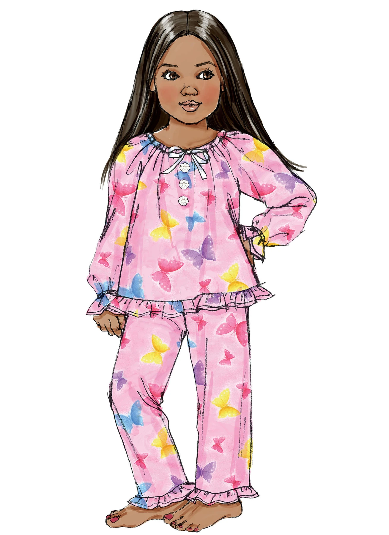 Butterick Sewing Pattern Children's/Girls' Raglan Sleeve Tops, Shorts, Pants and Gowns (PDF) 3 Butterick Sewing Pattern Children's/Girls' Raglan Sleeve Tops, Shorts, Pants and Gowns (PDF)