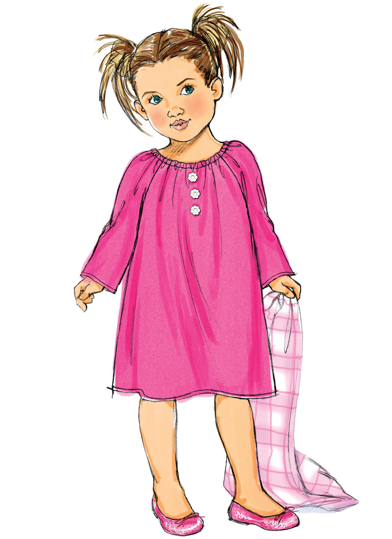 Butterick Sewing Pattern Children's/Girls' Raglan Sleeve Tops, Shorts, Pants and Gowns (PDF) 5 Butterick Sewing Pattern Children's/Girls' Raglan Sleeve Tops, Shorts, Pants and Gowns (PDF)