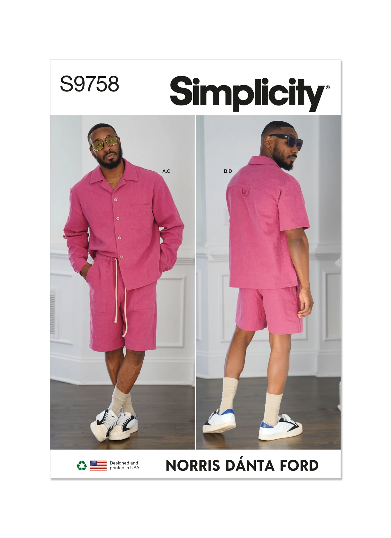Simplicity Sewing Pattern Men's Shirts and Shorts by Norris Danta Ford 1 Simplicity Sewing Pattern Men's Shirts and Shorts by Norris Danta Ford