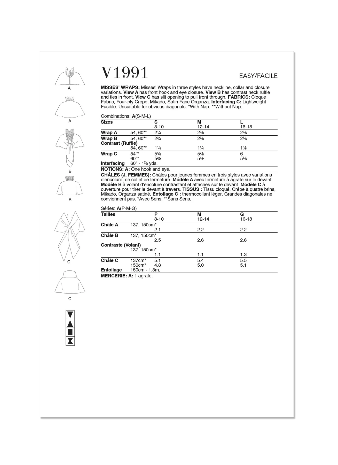 Vogue Patterns Misses' Wraps by Tom & Linda Platt 11 Vogue Patterns Misses' Wraps by Tom & Linda Platt