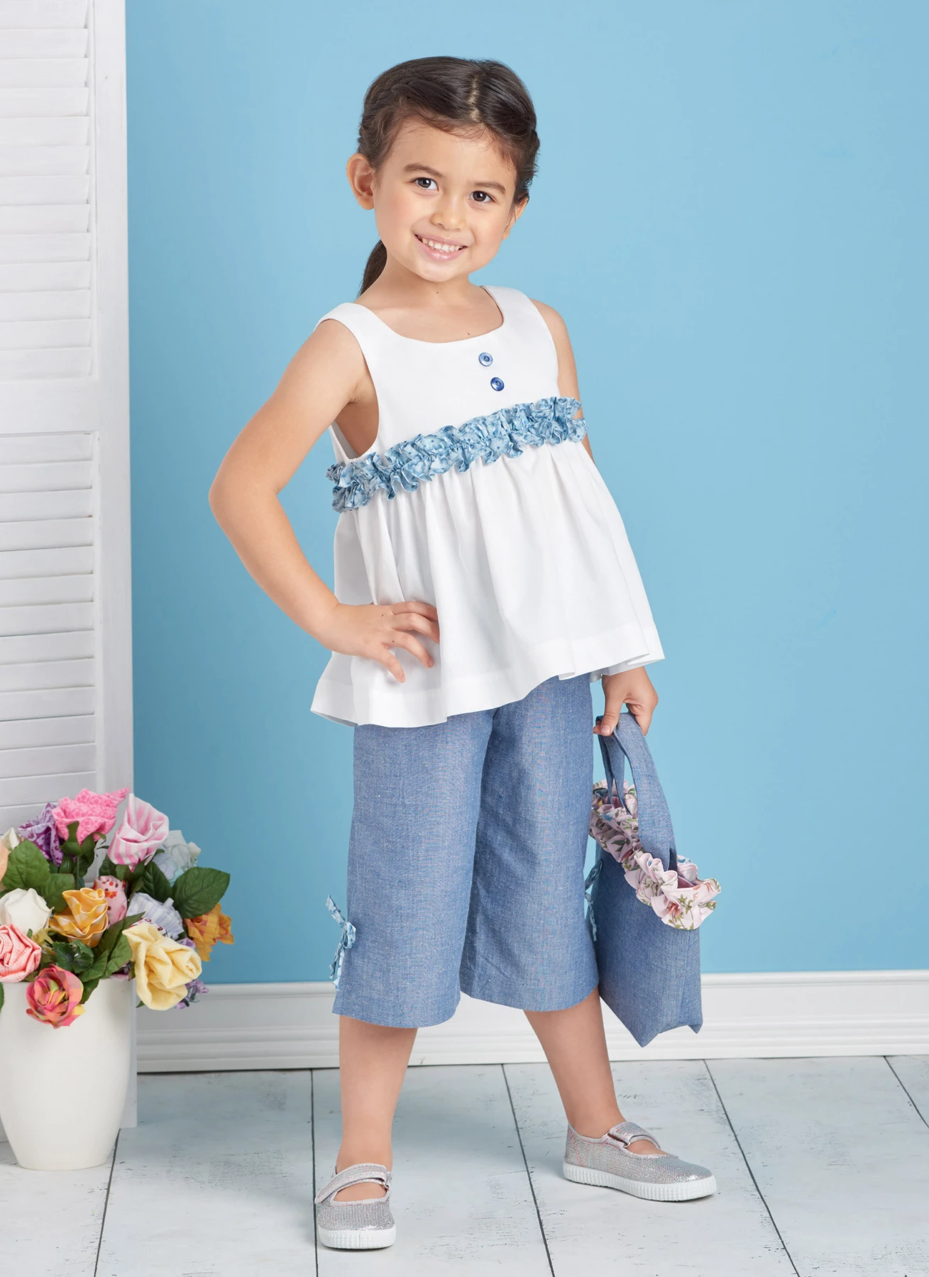 Simplicity Sewing Pattern Children's Dress, Top, Pants, Purses and Headband 4 Simplicity Sewing Pattern Children's Dress, Top, Pants, Purses and Headband