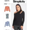 Simplicity Sewing Pattern Misses' Knit Top with Sleeve Variations 12 Simplicity Sewing Pattern Misses' Knit Top with Sleeve Variations
