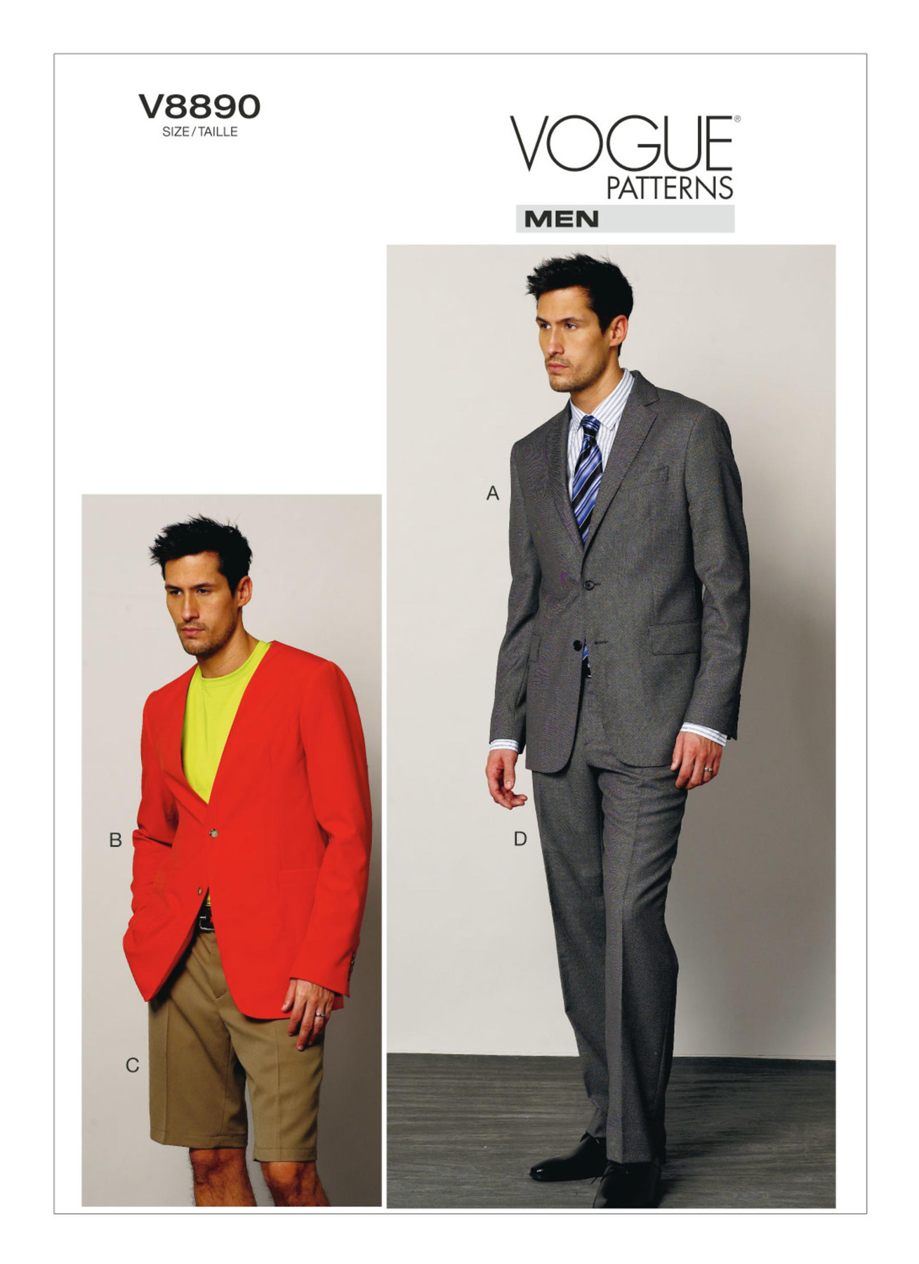 Vogue Patterns Men's Suit Jackets, Shorts and Pants 1 Vogue Patterns Men's Suit Jackets, Shorts and Pants