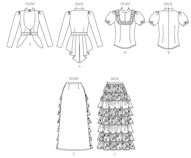 McCall's Sewing Pattern Jacket, Blouse and Skirt with Ruffles 8 McCall's Sewing Pattern Jacket, Blouse and Skirt with Ruffles