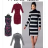 McCall's Sewing Pattern Misses' Knit Side-Panel Dresses with Yokes (PDF)