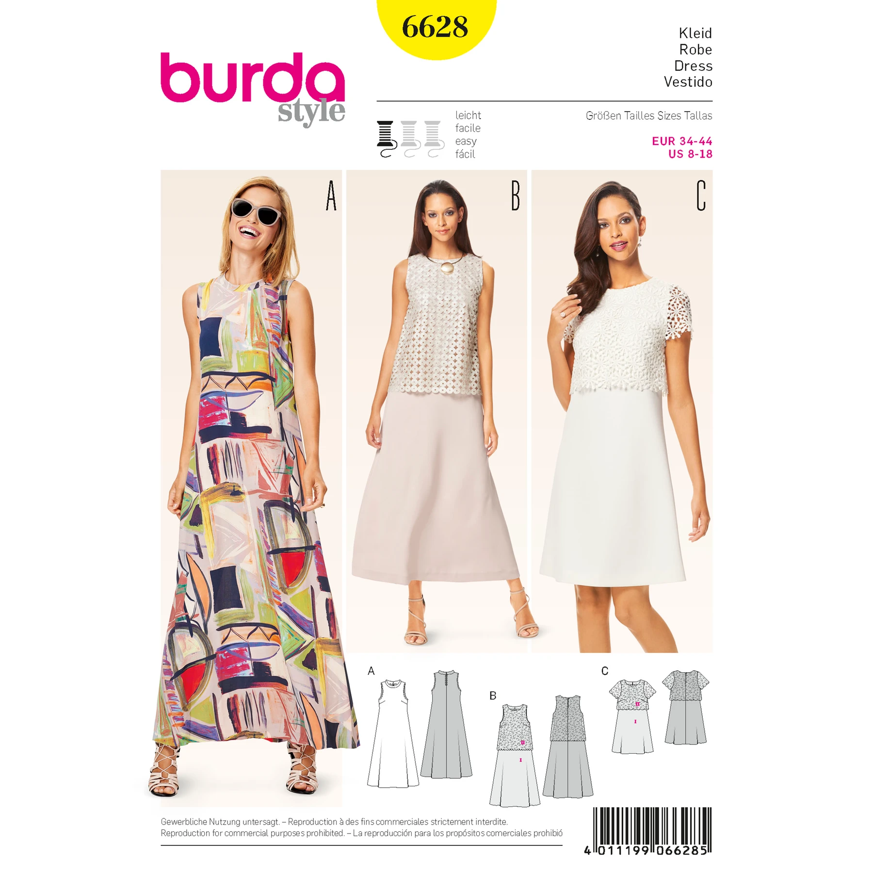 Burda Style Sewing Pattern Misses' Dress