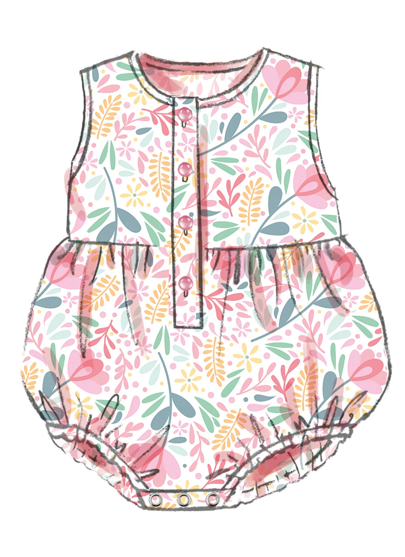 Butterick Sewing Pattern Babies' Rompers (PDF) 3 Butterick Sewing Pattern Babies' Rompers (PDF)