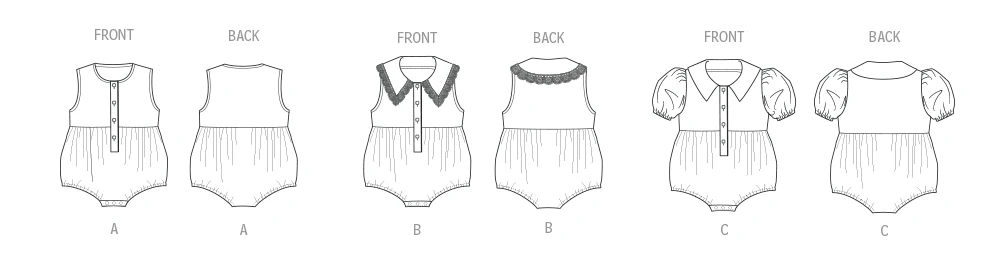 Butterick Sewing Pattern Babies' Rompers (PDF) 6 Butterick Sewing Pattern Babies' Rompers (PDF)
