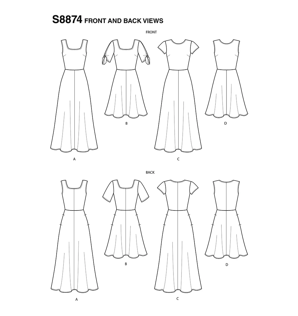 Simplicity Sewing Pattern Misses'/Women's Easy-to-Sew Knit Dress 6 Simplicity Sewing Pattern Misses'/Women's Easy-to-Sew Knit Dress