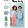 Simplicity Sewing Pattern Toddlers' Jackets and Pants 19 Simplicity Sewing Pattern Toddlers' Jackets and Pants