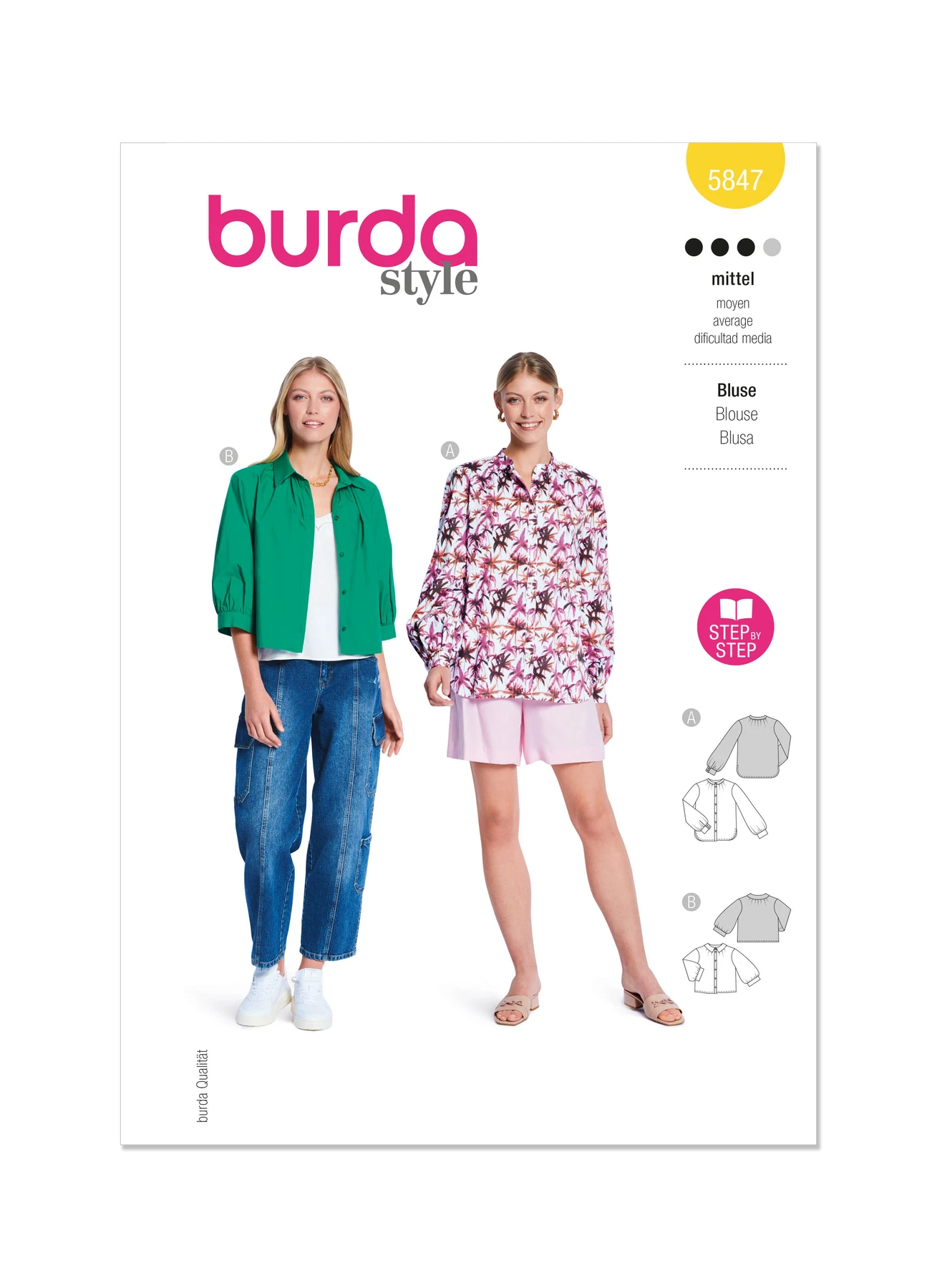 Burda Style Sewing Pattern 5847 Misses' Blouse 1 Burda Style Sewing Pattern 5847 Misses' Blouse