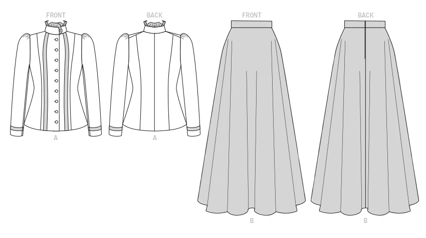 McCall's Sewing Pattern Misses' Historical Jacket & Skirt (PDF) 5 McCall's Sewing Pattern Misses' Historical Jacket & Skirt (PDF)