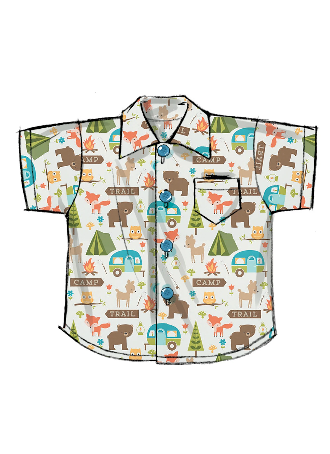 Butterick Sewing Pattern Babies' Shirts, T-Shirt, Pants and Hat 3 Butterick Sewing Pattern Babies' Shirts, T-Shirt, Pants and Hat