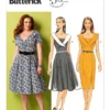 Butterick Sewing Pattern Misses'/Misses' Petite/Women's/Women's Petite Shawl Collar Dresses (PDF)