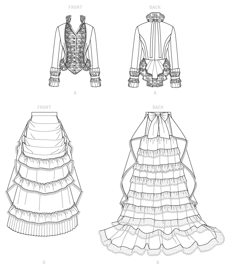 Butterick Sewing Pattern Misses' Costume 6 Butterick Sewing Pattern Misses' Costume