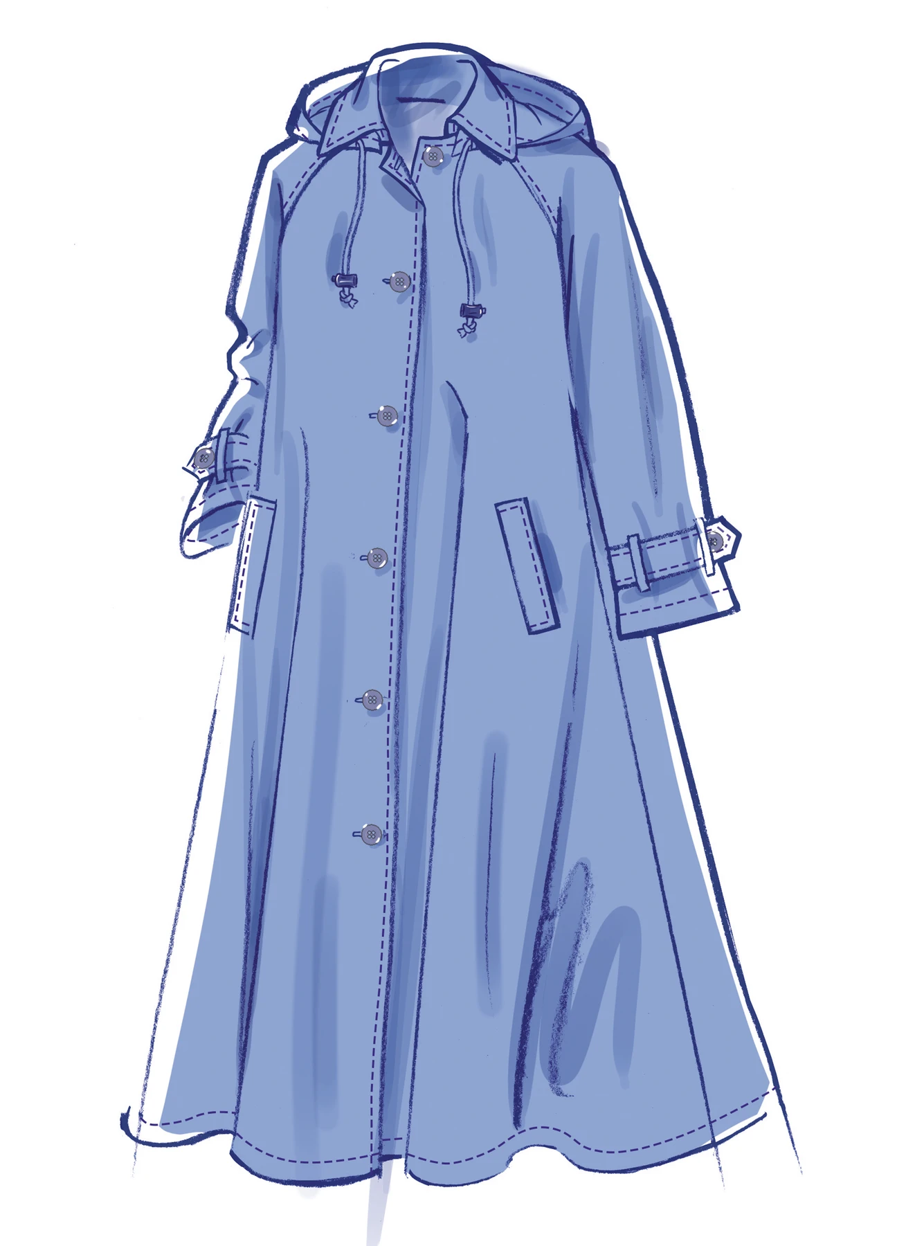 McCall's Sewing Pattern Misses' Trench Coat in Three Lengths with Optional Hood (PDF) 4 McCall's Sewing Pattern Misses' Trench Coat in Three Lengths with Optional Hood (PDF)