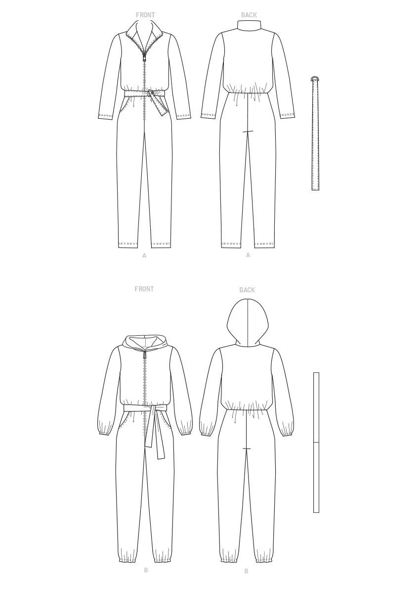 Butterick Sewing Pattern Misses' Jumpsuit, Sash and Belt (PDF) 5 Butterick Sewing Pattern Misses' Jumpsuit, Sash and Belt (PDF)