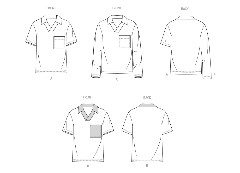 McCall's Sewing Pattern Men's Top with Sleeve Variations (PDF) 8 McCall's Sewing Pattern Men's Top with Sleeve Variations (PDF)