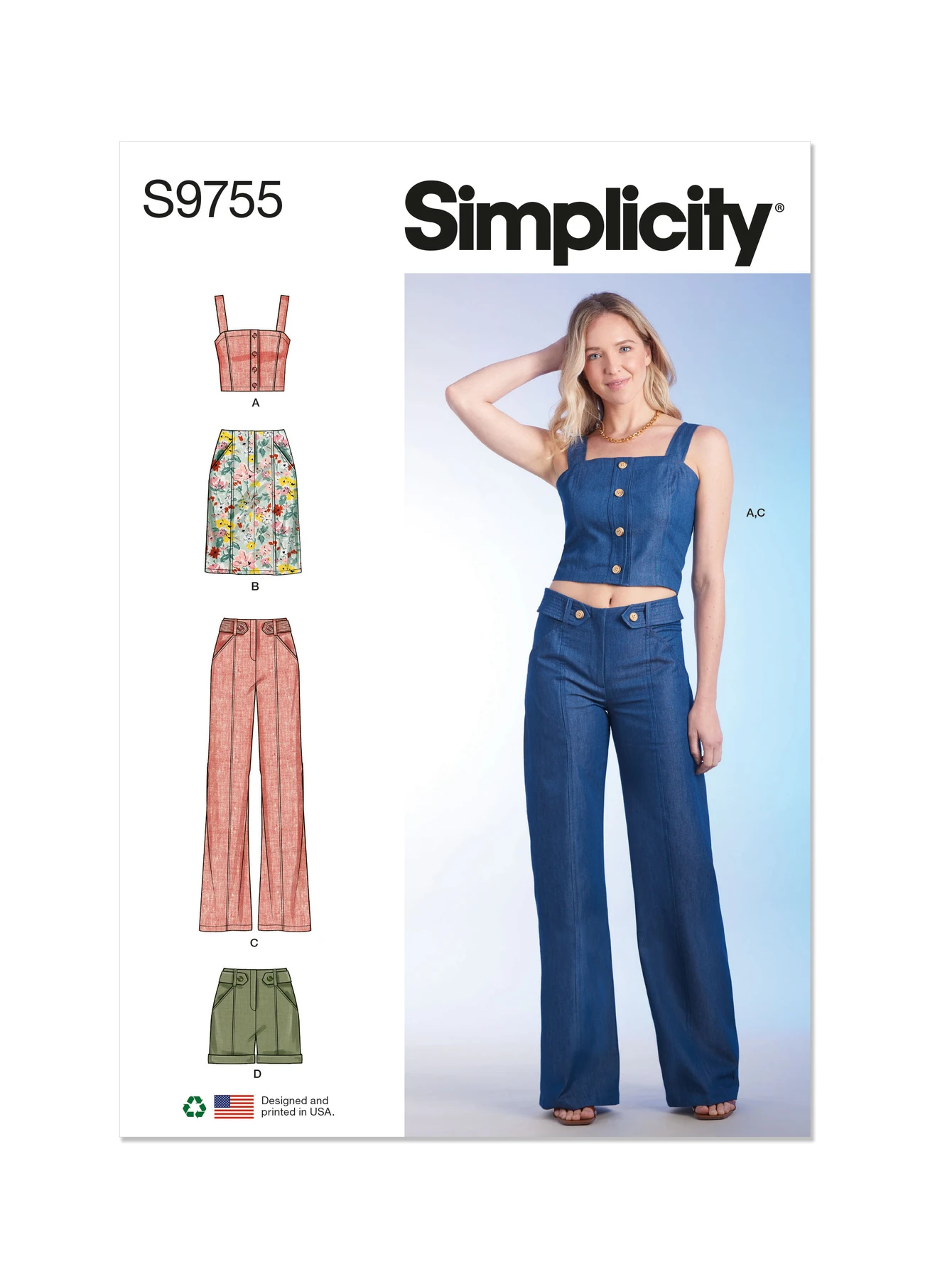 Simplicity Sewing Pattern Misses' Top, Skirt, Pants and Shorts (PDF) 1 Simplicity Sewing Pattern Misses' Top, Skirt, Pants and Shorts (PDF)