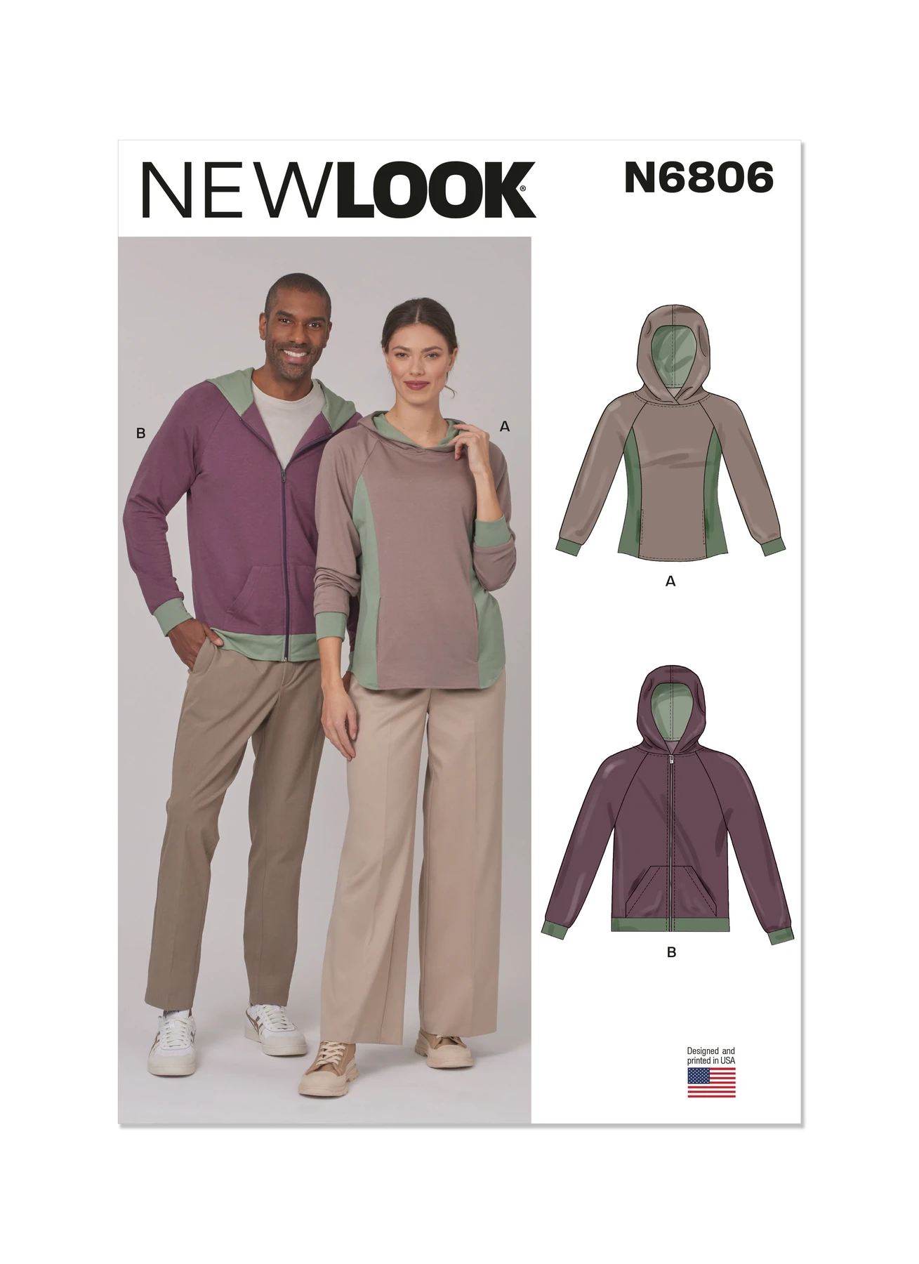 New Look Sewing Pattern Unisex Hoodies 1 New Look Sewing Pattern Unisex Hoodies