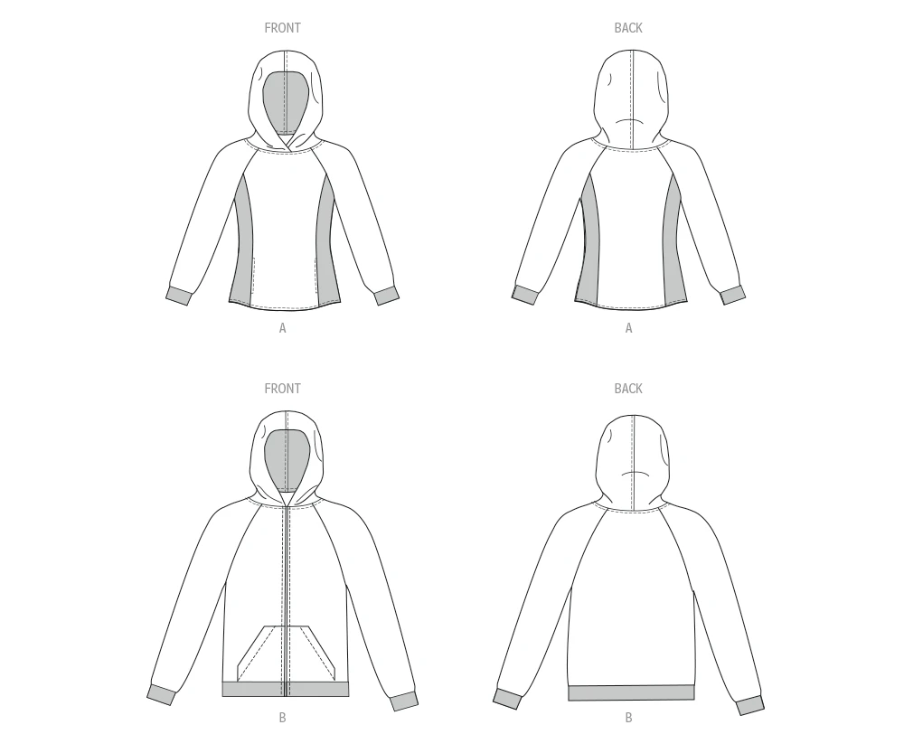 New Look Sewing Pattern Unisex Hoodies 9 New Look Sewing Pattern Unisex Hoodies