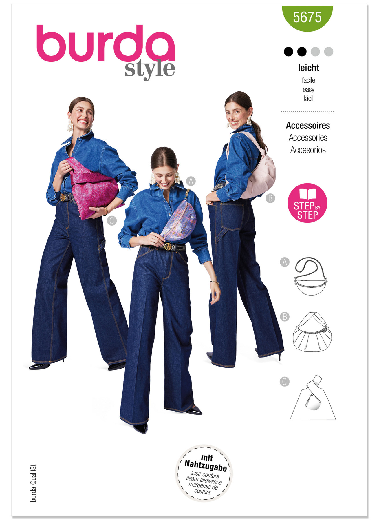 Burda Style Pattern 5675 Bags 1 Burda Style Pattern 5675 Bags